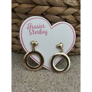 NWT sterling silver heart earrings